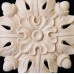 FLR-08: Fret Carved Acorn Rosette Flower